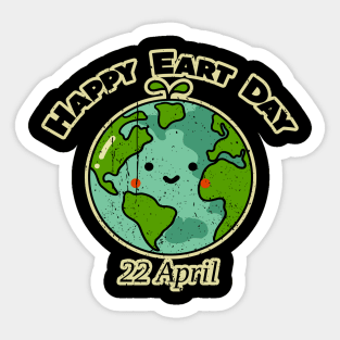 Happy Earth Day - Vintage Sticker